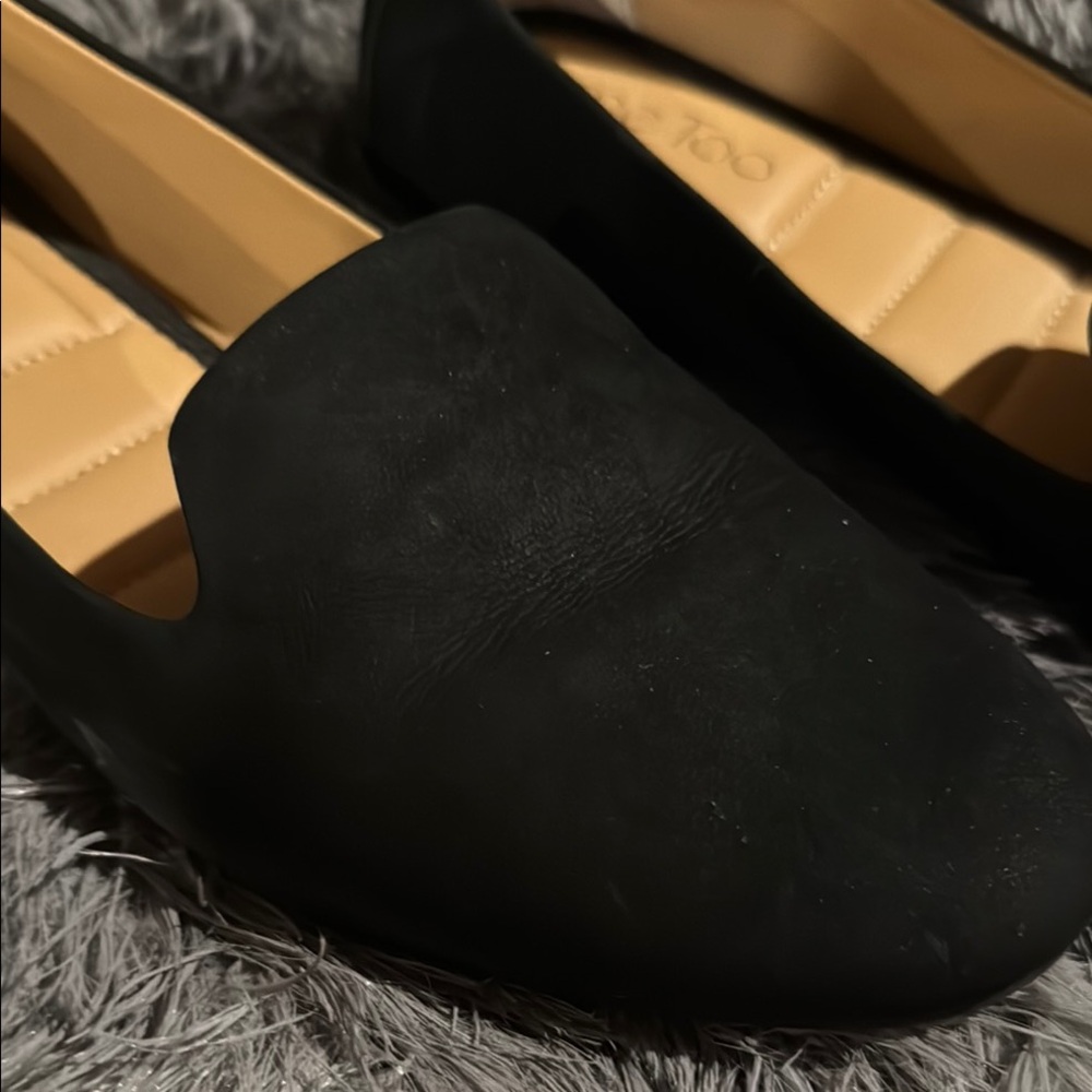 Me Too Black Flats Suede Slip-On - Picture 3 of 7